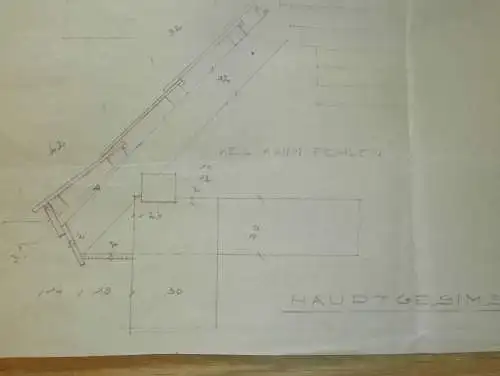 Siedlung Klein Plasten i. Mecklenburg , 1935 , alter Plan , b. Waren Müritz , Scheune , Architektur , ca. 400x335 mm