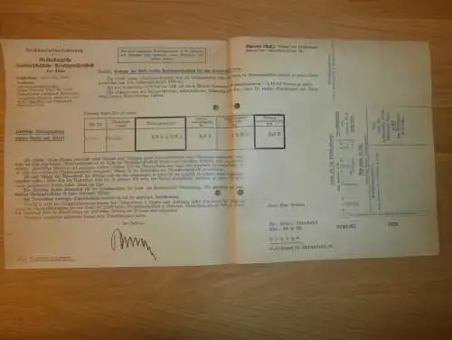 Mecklenburgische landwirtschaftliche Berufsgenossenschaft , 1940 , Zahlkarte , Scheck , Versicherung , Postscheck !!!