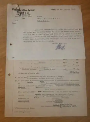 Mecklenburgisches Forstamt Malchin , 1943 , Kaufvertrag Staatsministerium , Gielow , Gülzow , Forst , Mecklenburg  !!