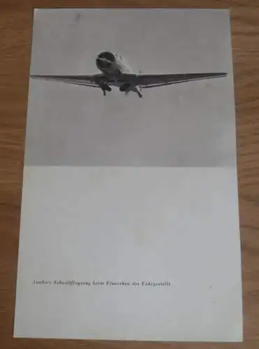 alte Karte / Fotos - Junkers Schnellflugzeug und Sportflugzeugstaffel , Flugzeug , Flugzeugbau , Flieger !!!