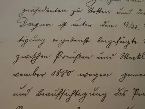 Königlich Preußische Gesandtschaft in Mecklenburg , 1905 , Graf von Bassewitz , Dargun , Urkunde , Schwerin  !!