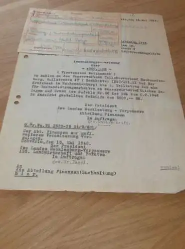 Kreisbank Neubrandenburg i. Mecklenburg , 1946 , Beihilfe durch Befehl Nr. 36 der SMA !!