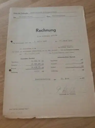 Neubrandenburg i. Mecklenburg , 1945 , Wasserverband Tollense , Haushaltsplan 1945/46 !!