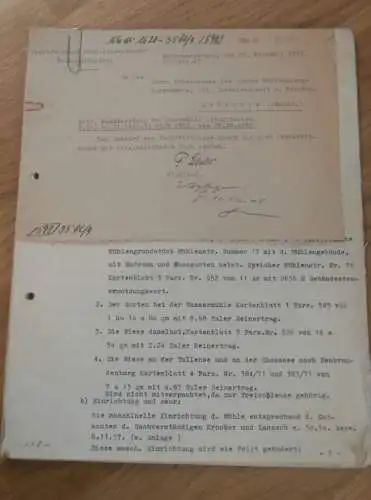 Pachtvertrag für Mühle in Altentreptow a. Toll. i. Mecklenburg , 1945 , Treptow a.T. b. Neubrandenburg , Wassermühle !!