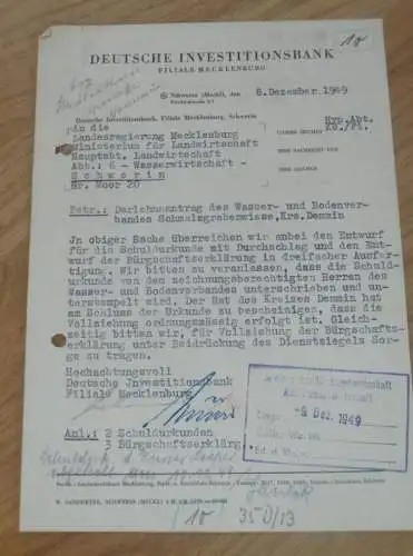 Schmalzgrabenwiese b. Demmin i. Mecklenburg , 1949 , Investitionsbank , Agrar , Landwirtschaft !!