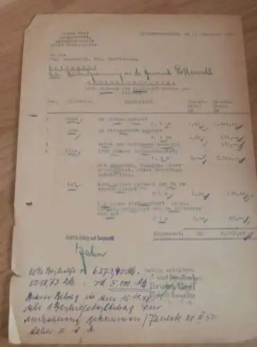 VdgB Rothemühl i. Mecklenburg , 1949 , Bruno Graf in Heinrichswalde ,  Ueckermünde , altes Dokument !!!