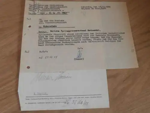 alte Akte - Rothemühl i. Mecklenburg , 1949 , Ueckermünde , Investitionsbank !!!