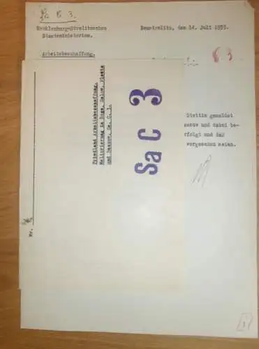 alte Akte , Neustrelitz 1933 , Arbeitsdienst Stettin , Roga , Salow , Pleetz und Bassow , Debokulag , Luisenhof !!!