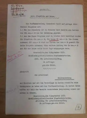 Neubrandenburg i. Mecklenburg , 1933, Staatssekretär Hierl , Bauarbeiten , NS-Arbeitsdienst , Neustrelitz !!