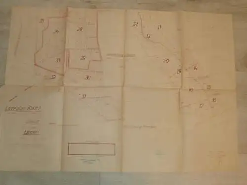 großer alter Plan - Liepen i. Mecklenburg , 1951, Steinmocker , Preetzen , Neetzow , ca. 830x590 cm !!!