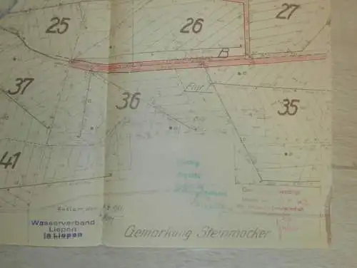 großer alter Plan - Liepen i. Mecklenburg , 1951, Steinmocker , Preetzen , Neetzow , ca. 850x580 cm !!!