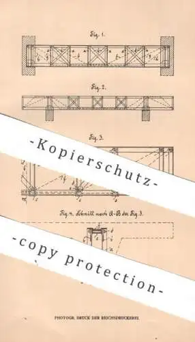 original Patent - Wilhelm Wissel , Hannover | 1904 | Eisenträger für Eisenbeton - Bauteile | Eisen - Träger | Beton !
