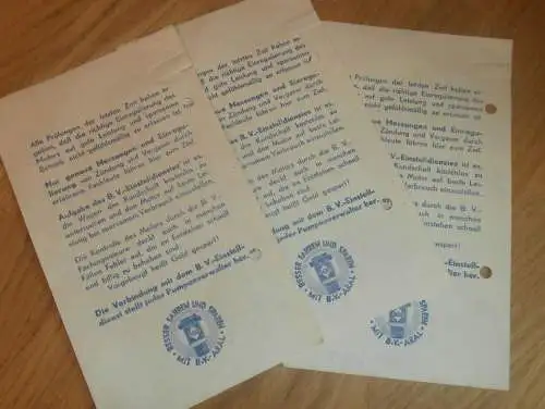 3x B.V. Zapfstelle  - Deropol , 1937 , ARAL Tankstelle , Petroleum , Oel , Öl , Gießen , altes Dokument !