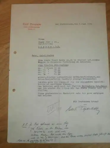 Carl Deparade in Bad Liebenwerda , 1938 , Buchen-Lieferung im Waggon , Eisenbahn , altes Dokument !!!