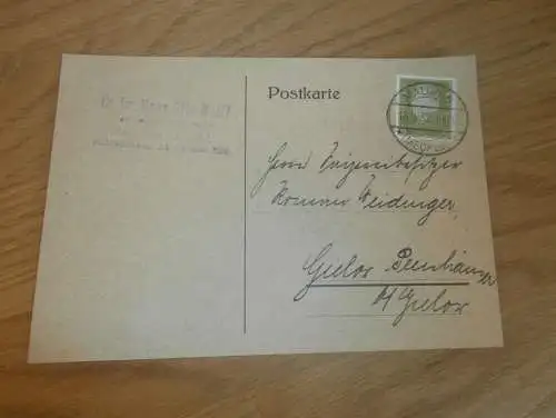 Dr. jur. Hans-Otto Wulff in Malchin i. Mecklenburg , 1932 , Kittelmann , Postkarte !!!