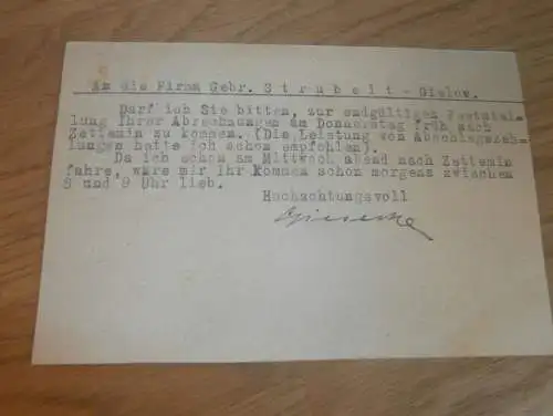 Senator Giesecke , Architekt in Neubrandenburg i. Mecklenburg , 1922 , alte Postkarte !!