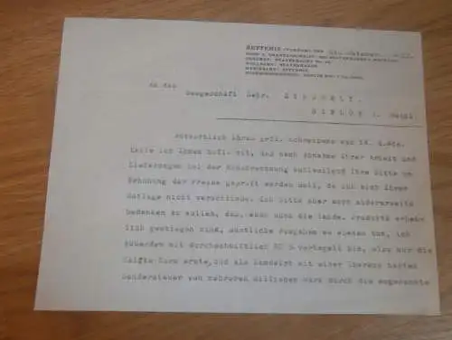 Brief von Graf von Schwerin in Zettemin i. Mecklenburg , 1922 , bei Neubrandenburg , mit Autograph !!