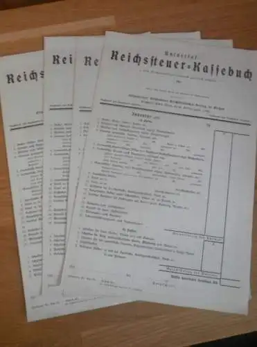 6x Reichssteuer - Kassenbuch , blanko , ca. 1910 , Finanzamt , Steuern !!!