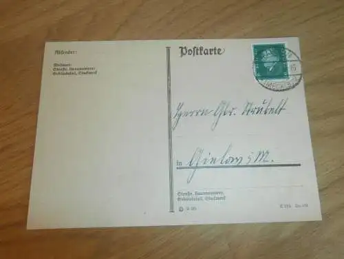 Postkarte - Gebr. Strubelt in Gielow i. Mecklenburg , 1930  !!!