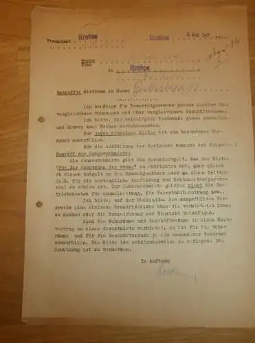 Itzehoe 1941 , Goethestrasse 41 , Nutzraum , Mietwohnung , Dokument !!!