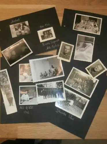 14 Fotos aus Nachlass - Lazarett  Alt Rehse 1943 , Neubrandenburg , SS , Mecklenburg !!