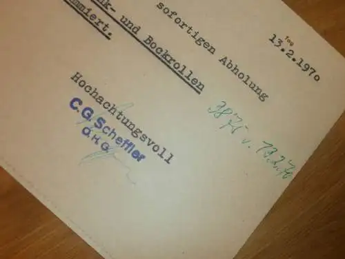 Holzfabrik - C. Scheffler in Börniche i. Erzgebirge , Grünhainichen 1970 , Reklame / Werbung , Ansichtskarte , Postkarte
