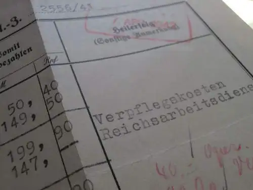 Leistungsauszahlung / Ausweis Judenburg / Gießen , 1942 , K. Dörig Bad Nauheim , Dokument / Rechnung , Reklame , Giessen