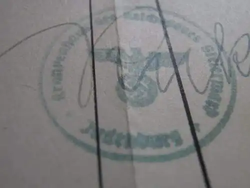 Leistungsauszahlung / Ausweis Judenburg / Gießen , 1942 , K. Dörig Bad Nauheim , Dokument / Rechnung , Reklame , Giessen