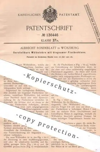 original Patent - Albrecht Rosenblatt , Würzburg | 1901 | Wölbelehre mit biegsamer Flachschiene | Messer , Messlehre