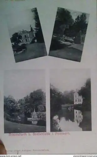 Gutshaus Braunsforth / Bród 1908 Marie-Agnes von Wedel , Herzog Carl Borwin von Mecklenburg Breitenfelde Saatzig Pommern