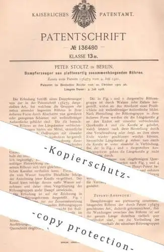 original Patent - Peter Stoltz , Berlin | 1901 | Dampferzeuger | Dampfmaschine , Turbine , Motor , Dampf