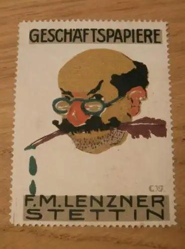 F.M. Lenzner in Stettin , Reklamemarke , alte Marke , Briefmarke , Reklame , Pommern !!