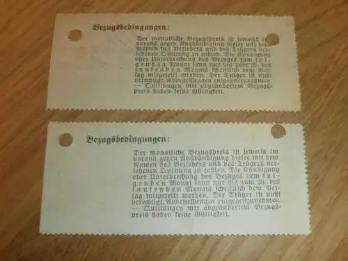 Niederdeutscher Beobachter 1941 , Rostock - Mecklenburg , 2x alter Beleg , Quittung