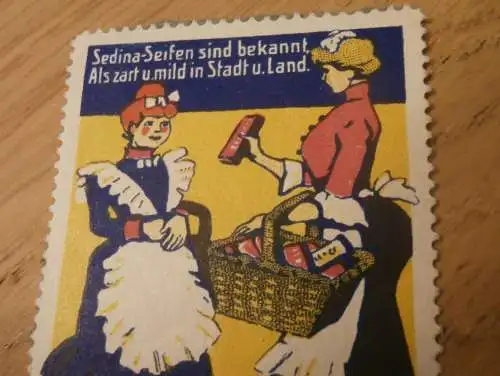 Seifen-Fabrik in Stettin , Reklamemarke , Seife , alte Marke , Reklame , Pommern !!