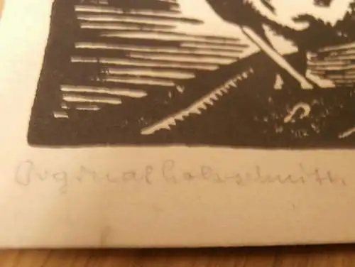 Reichspräsident - Paul von Hindenburg - original Holzschnitt , Bildnis , Mecklenburg !!