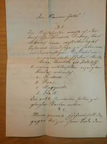 Friederich Mitteldorf in Rostock 1905 , altes Dokument , Marta Dethloff , Mecklenburg !!