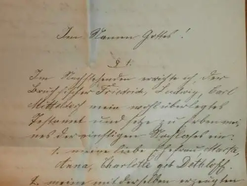 Friederich Mitteldorf in Rostock 1905 , altes Dokument , Marta Dethloff , Mecklenburg !!