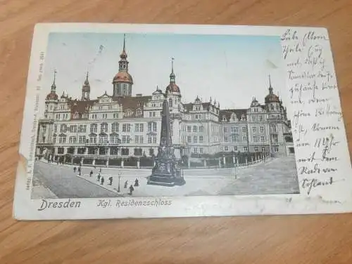 alte AK - Dresden , 1905 , kgl. Residenzschloss , Ansichtskarte !!!