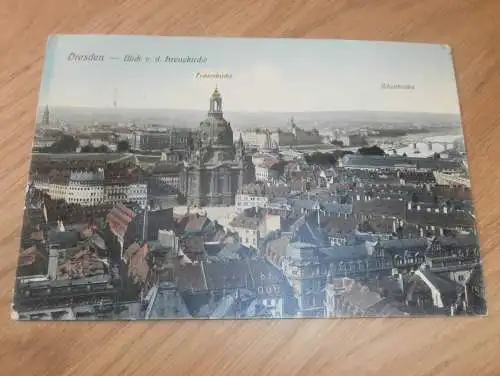 alte AK - Dresden , 1910 , Blick von Kreuzkirche , Panorama , Ansichtskarte !!