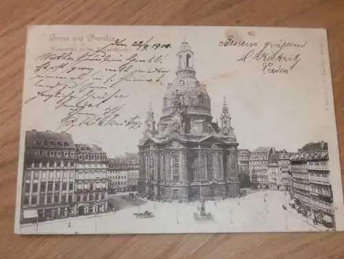 alte AK - Dresden , 1900 , Neumarkt mit Frauenkirche , Ansichtskarte !!