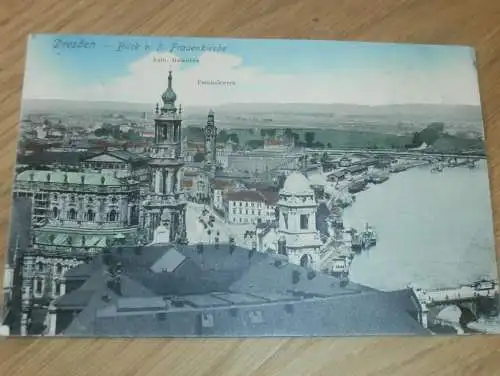 alte AK - Dresden , 1908 , Blick von Frauenkirche , Ansichtskarte !!