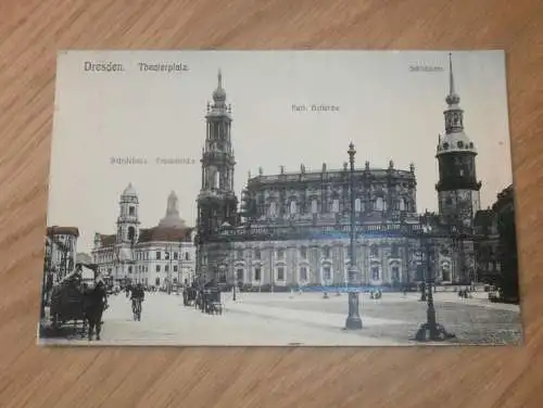 alte AK - Dresden , ca. 1910 , Theaterplatz , Ansichtskarte !!