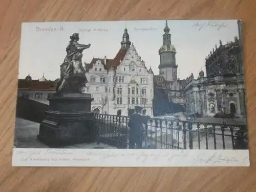alte AK - Dresden , 1904 , Schloss und Georgenthor , Ansichtskarte !!