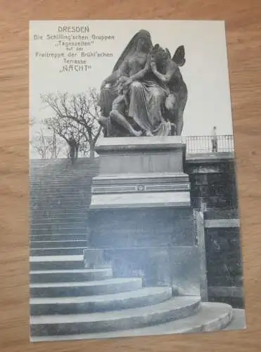 alte AK - Dresden , ca. 1905 , Schillingsche Gruppe NACHT , Ansichtskarte !!