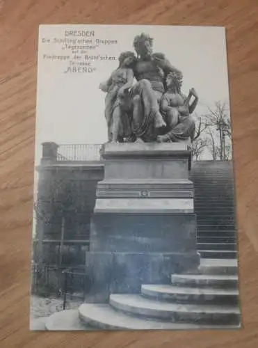 alte AK - Dresden , ca. 1905 , Schillingsche Gruppe ABEND , Ansichtskarte !!