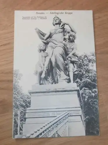 alte AK - Dresden , 1917 , Schillingsche Gruppe MORGEN , Ansichtskarte !!