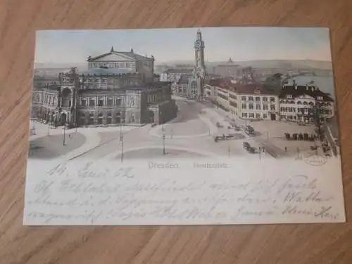 alte AK - Dresden , 1902 , Theaterplatz , Ansichtskarte !!