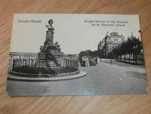 alte AK - Dresden , ca. 1905 , Altstadt , Rietschel Denkmal , Ansichtskarte