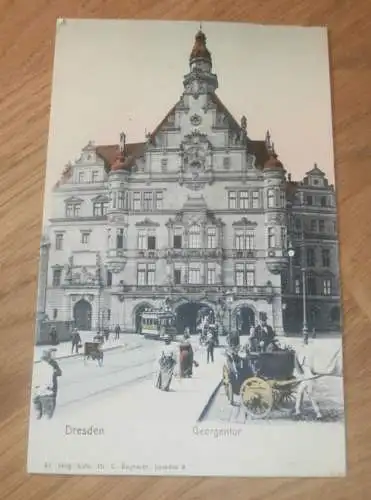 alte AK - Dresden , 1907 , Georgentor , Ansichtskarte