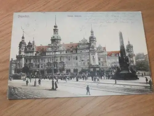 alte AK - Dresden , 1910 , Schloss , Ansichtskarte